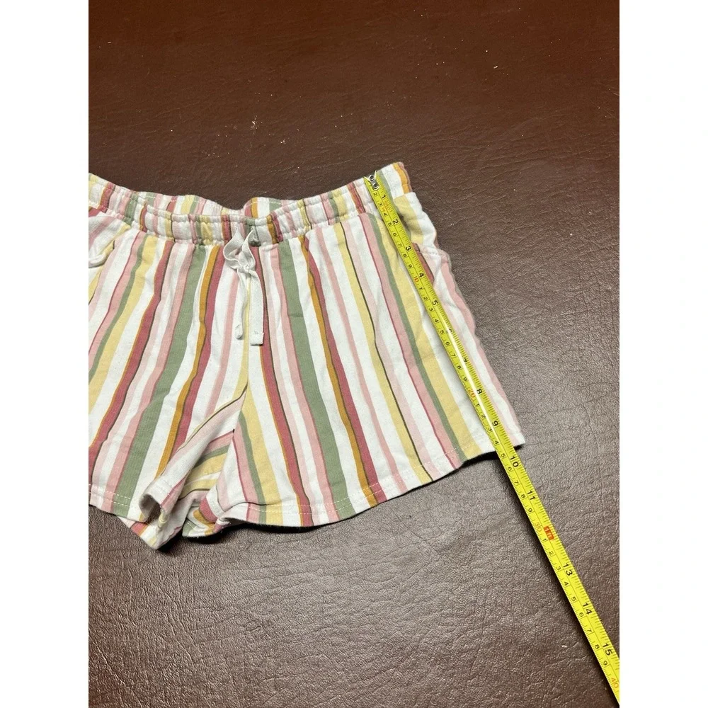 Carters Twill Tie Front Detail Stripe Pull On Shorts‎ Girls Size 12/12A